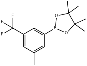 4,4,5,5-四甲基-2-(3-甲基-5-(三氟甲基)苯)-1,3,2-二氧杂硼烷 结构式