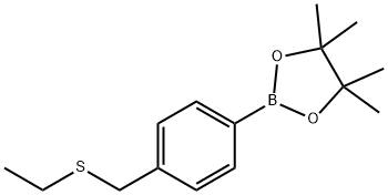 4-(乙基硫代甲基)苯硼酸频那醇酯 结构式