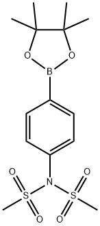 4-(双(甲基磺酰基)氨基)苯硼酸频那醇酯 结构式