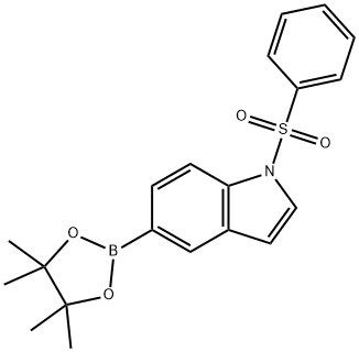 1-(PHENYLSULFONYL)INDOLE-5-BORONIC ACID, PINACOL ESTER 结构式