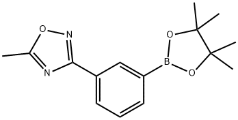 3-(5-甲基-124-噁二唑-3-基)苯硼酸频那醇酯 结构式
