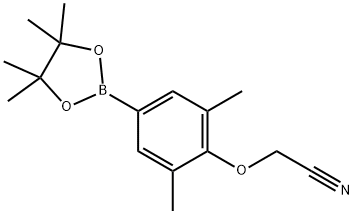 4-CYANOMETHOXY-3,5-DIMETHYLPHENYLBORONIC ACID PINACOL ESTER 结构式