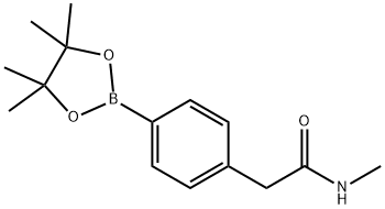 4-(N-甲基氨基羰基)甲基苯硼酸频那醇酯 结构式