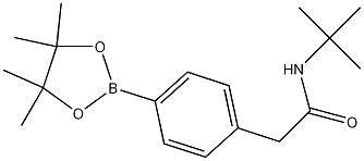 4-(T-丁基氨基羰基甲基)苯硼酸频那醇酯 结构式