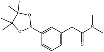 3-(NN-二甲基氨基甲酰甲基)苯硼酸频那醇酯 结构式