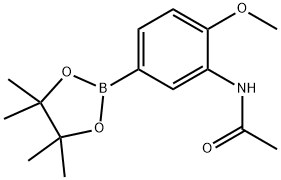 3-乙酰氨基-4-甲氧基苯硼酸频那醇酯 结构式