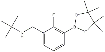 3-(叔丁基氨基甲基)-2-氟苯硼酸频那醇酯 结构式