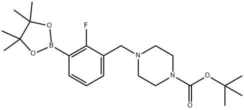 3-(N-BOC-哌啶甲基)-2-氟苯硼酸频那醇酯 结构式