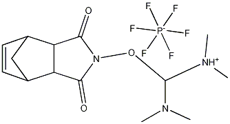 2-(内-5-降冰片烯-2,3-二甲酰亚胺)-1,1,3,3-四甲基脲六氟磷酸盐 结构式