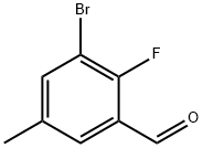 3-Bromo-2-fluoro-5-methylbenzaldehyde 结构式