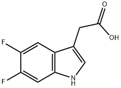 5,6-二氟-1H-吲哚-3-乙酸 结构式