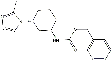 benzyl (1S,3R)-3-(3-methyl-4H-1,2,4-triazol-4-yl)cyclohexylcarbamate 结构式