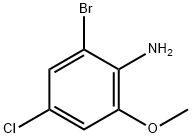 2-溴-4-氯-6-甲氧基苯胺 结构式