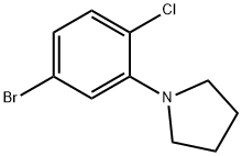 1-(5-溴-2-氯苯基)吡咯烷 结构式