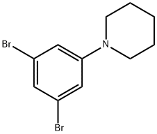1-(3,5-二溴苯基)哌啶 结构式