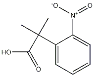 2-甲基-2-(2-硝基苯基)丙酸 结构式
