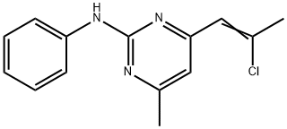 N-[4-(2-CHLORO-1-PROPENYL)-6-METHYL-2-PYRIMIDINYL]ANILINE 结构式