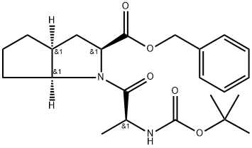 1-(2-tert-Butoxycarbonylamino-1-oxopropyl)octahydrocyclopenta[b]pyrrole-2-caroxylic Acid, Benzyl Ester 结构式