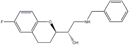 (1S,2R)-2-(2-Benzylamino-1-hydroxyethyl)-6-fluorochromane 结构式