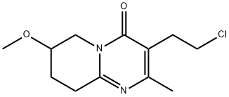 3-(2-Chloroethyl)-6,7,8,9-tetrahydro-7-methoxy-2-methyl-4H-pyrido[1,2-a]pyrimidin-4-one 结构式