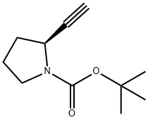 (2S)-2-乙炔-1-吡咯烷羧酸-1,1-二甲基乙酯 结构式