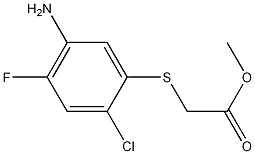 Methyl 2-[(5-amino-2-chloro-4-fluorophenyl)thio]acetate 结构式