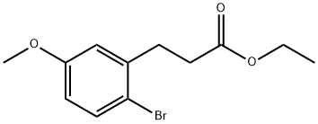 2-溴-5-甲氧基苯丙酸乙酯 结构式