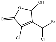 4-(溴氯甲基)-3-氯-5-羟基-2(5H)-呋喃酮 结构式