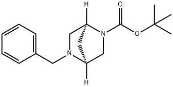 (1S,4S)-5-(苯甲基)-2,5-二氮杂双环[2.2.1]庚烷-2-甲酸叔丁酯 结构式