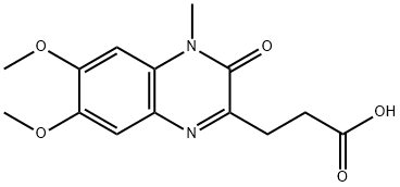 3,4-Dihydro-6,7-dimethoxy-4-methyl-3-oxo-2-quinoxalinepropanoic Acid 结构式