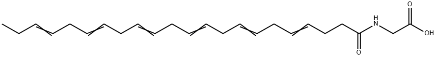 N-(1-OXO-4Z,7Z,10Z,13Z,16Z,19Z-DOCOSAHEXAENYL)-GLYCINE 结构式