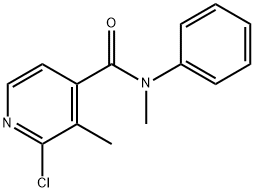 2-氯-N,3-甲基-N-苯基异烟酰胺 结构式