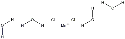Manganese(II) chloride tetrahydrate 结构式
