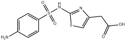 2-[[(4-氨基苯基)磺酰基]氨基]-4-噻唑乙酸 结构式