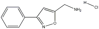 (3-苯基异噁唑-5-基)甲胺盐酸盐 结构式