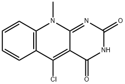 5-氯-10-甲基嘧啶并[4,5-B]喹啉-2,4(3H,10H)-二酮 结构式