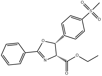 (4R-5R)-4,5-Dihydro-5-[4-(methylsulfonyl)phenyl]-2-phenyl-4-oxazolecarboxylic Acid Ethyl Ester 结构式