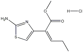 (Z)-2-氨基-ALPHA-亚丙基-4-噻唑乙酸甲酯盐酸盐 结构式