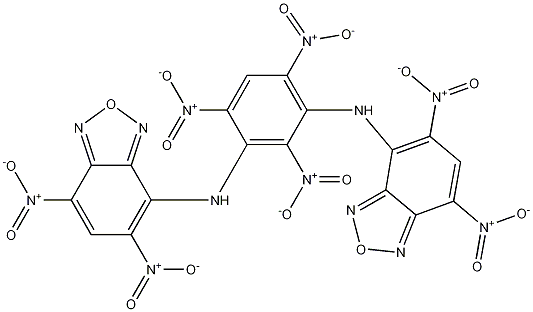 N,N'-Bis(5,7-dinitro-4-benzofurazanyl)-2,4,6-trinitro-1,3-benzenediamine 结构式