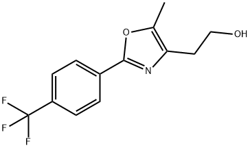 2-(5-甲基-2-(4-(三氟甲基)苯基)噁唑-4-基)乙醇 结构式