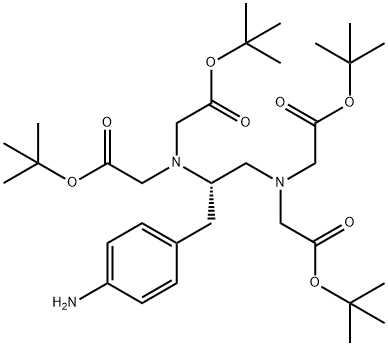 (S)-4-Aminobenzyl Ethylenediaminetetraacetic Acid Tetra(t-butyl) Ester 结构式