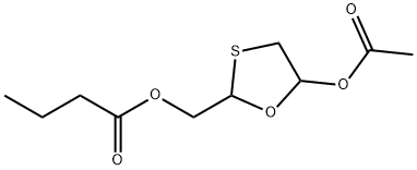 4-乙酸基-2-丁酸甲酯基-1,3-氧硫杂环戊烷 结构式