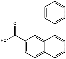 8-Phenylnaphthalene-2-carboxylic acid 结构式