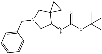 (7S)-5-(苯甲基)5-氮杂螺[2.4]庚烷-7-基氨基甲酸叔丁酯 结构式