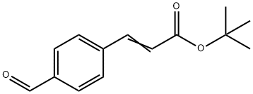 (E)-3-(4-甲酰基苯基)丙烯酸叔丁酯 结构式