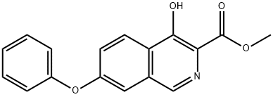 4-羟基-7-苯氧基异喹啉-3-甲酸甲酯 结构式