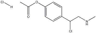 乙酸-4-[1-氯-2-(甲氨基)乙基]苯酯盐酸盐 结构式
