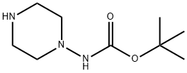 哌嗪-1-氨基甲酸叔丁酯 结构式