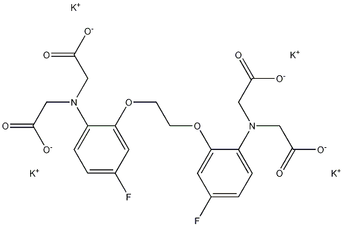 N,N'-[1,2-乙二基双[氧(4-氟-2,1-苯基)]]双[N-(羧甲基)甘氨酸]四钾盐 结构式