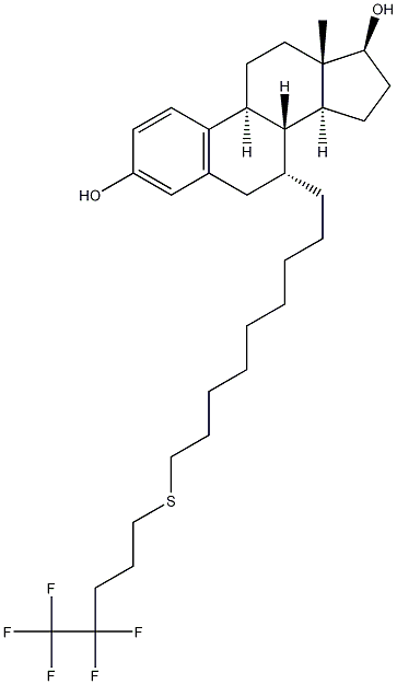 (7A,17B)- 7-[9-[(4,4,5,5,5-五氟戊基)硫]壬基]雌甾-1,3,5(10)-三烯-3,17-二醇 结构式
